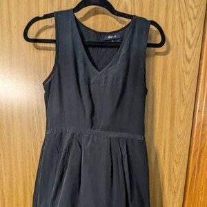 Madewell Black Silk Dress